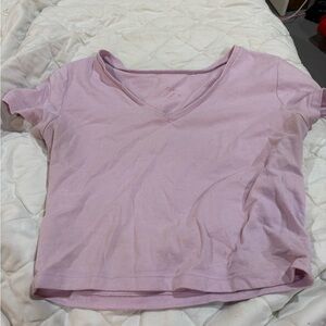 Target Light Pink V-Neck Short Sleeve Tee